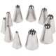 Ateco 850 Ateco 10-Piece Closed Star Tube Set - Stainless Steel Pastry Tips Sets