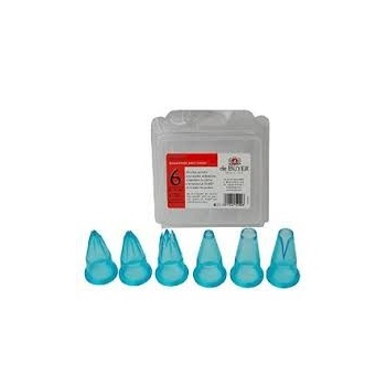 De Buyer 4129.00 De Buyer Tritan Pastry Tips for the Tube - Set of 6 Polycarbonate Pastry Tips Sets