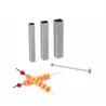 Louis Tellier 1207 Food Designer Stainless Steel Set of 3 Square Cutters + 1 Two Sided pusher Stainless Steel Cookie Cutters