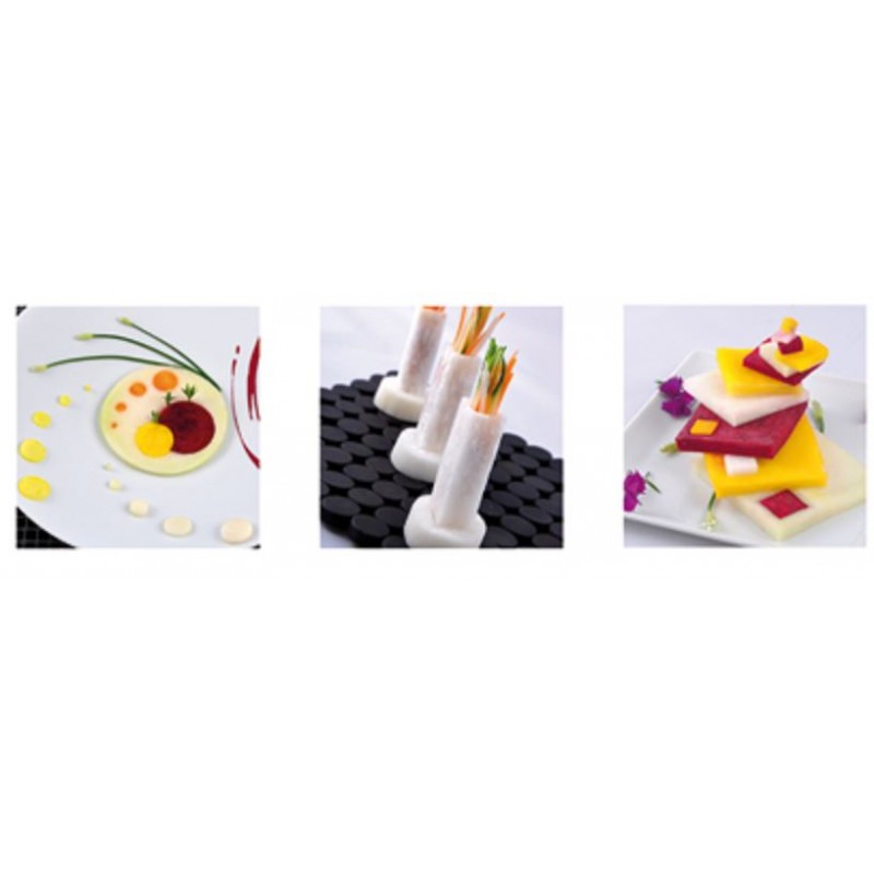 Louis Tellier 1205 Food Designer Stainless Steel Set of 5 Round Cut...