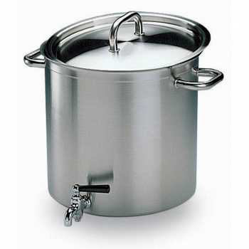 Bourgeat 694224 Matfer Bourgeat Excellence Stockpot With Lid And Faucet 9 1/2" Bourgeat Excellence Cookware
