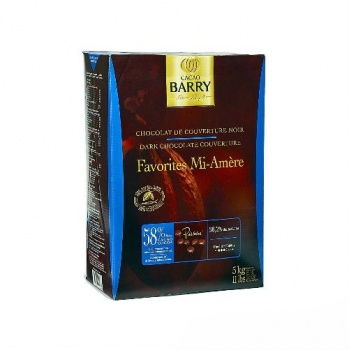 Cacao Barry CHD-Q58MIAM-587-1 Cocoa Barry Chocolate Couverture Favorite Mi-Amere 58% cocoa 38.2% fat content - 1Lb Dark choco...