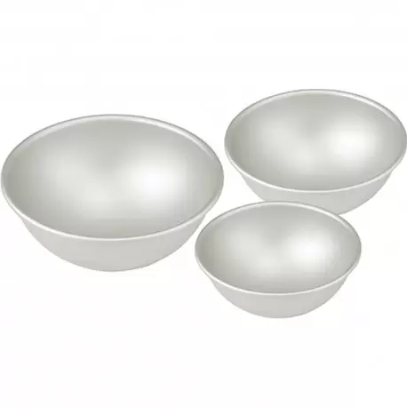 Fat Daddio's PHA-8 Aluminum Hemisphere Pan, 8" diameter x 4" deep Shaped Cake Pans