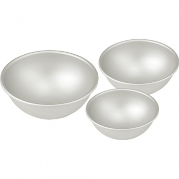 Fat Daddio's PHA-9 Aluminum Hemisphere Pan, 9" diameter x 4 1/2" deep Shaped Cake Pans