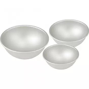 Fat Daddio's PHA-9 Aluminum Hemisphere Pan, 9" diameter x 4 1/2" deep Shaped Cake Pans