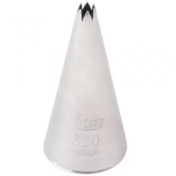 Ateco 820 Ateco 820 - Open Star Pastry Tip .16'' Opening Diameter- Stainless Steel Open Star Pastry Tips