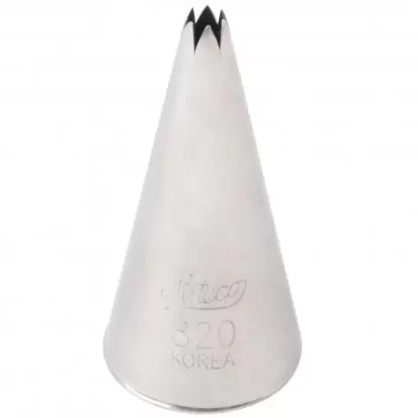 Ateco 820 Ateco 820 - Open Star Pastry Tip .16'' Opening Diameter- Stainless Steel Open Star Pastry Tips