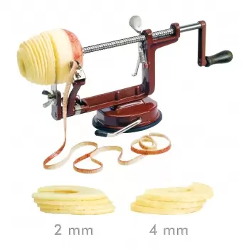 Le Tellier Apple Peeler - 2 Slice Widths - Suction Base