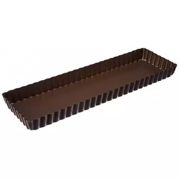 Gobel 225410 Gobel Nonstick Rectangular Tart Pan - Removable Bottom - 13.75'' by 4.325'' Tart & Quiches Pans