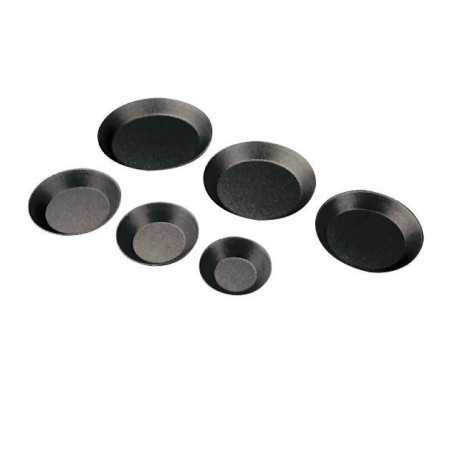 Paderno 47758-10 Non-Stick Fluted Tartlet Pans with Removable Bottom - Diam. 4" X 3/4" - Set of 6 Tart & Quiches Pans