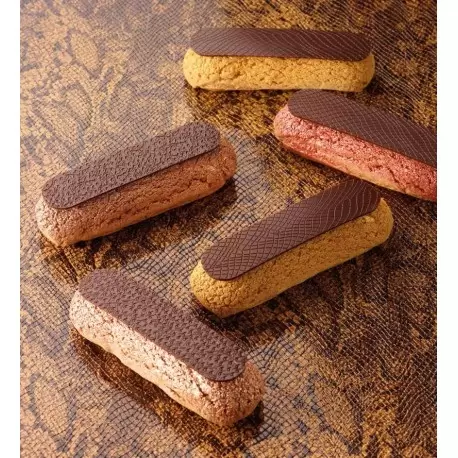 Pastry Chef's Boutique F012060 Texture Sheets for Chocolate 40 x 60 cm - Snake Chocolate Acetate & Textures Sheets