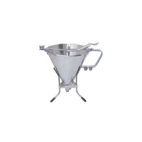 De Buyer 3354.02 De Buyer Automatic professional Stainless Steel piston funnel KWIK PRO - 2Qt. Confectionery Filling Funnels