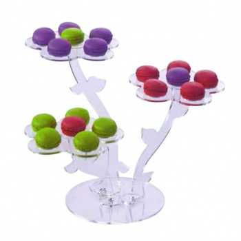 Flower Shape Macarons Display - Holds 15/18macarons - 40x35cm-h28cm