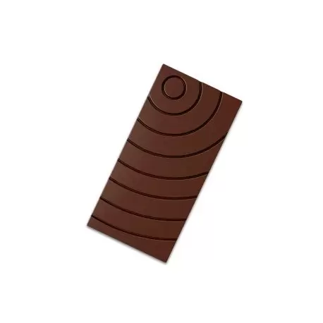 Chocolat Form POP1326 Polycarbonate Chocolate Bars Mold - Wavy - 3 Cavities - Tablets Molds