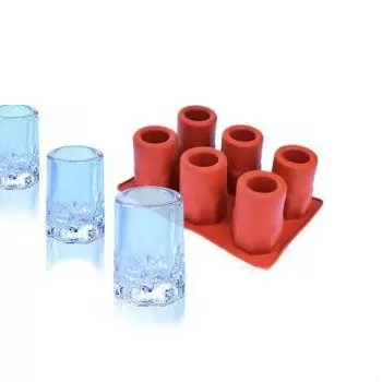 Ice-Shot Round Cup Silicone Mold - 6 Cavities