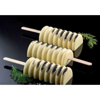 Silikomart Set of 2 Ice Cream Molds GEL04 Tango - Tray and 50 Sticks - Tango Shaped - L 15.5 x W 11.75 x H 1.26