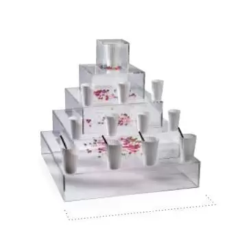 Pastry Chef's Boutique SC00007 Cubes display -19 ,68 x 19,68 x 19,68 Display for Pastries and Verrines