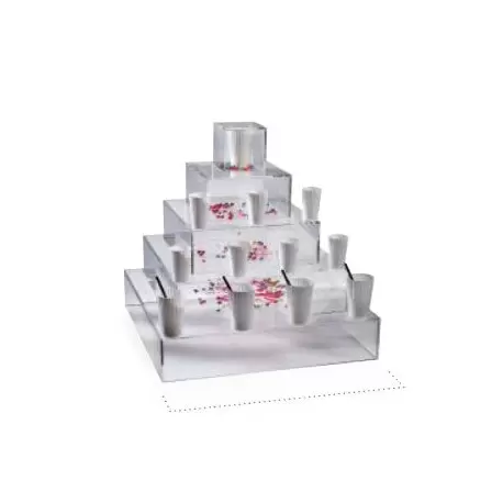 Pastry Chef's Boutique SC00007 Cubes display -19 ,68 x 19,68 x 19,68 Display for Pastries and Verrines