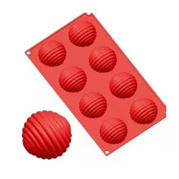 Pastry Chef's Boutique HIVES Non-Stick Silicone Mold - Hives - 8 Cavity Non-Stick Silicone Molds