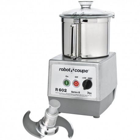 Robot Coupe R602B Robot Coupe R 602 B Two Speed Food Processor with 7 qt. Stainless Steel Bowl - 208/240V, 3 Phase Food Proce...