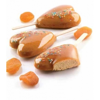 Silikomart 25.333.87.0098 Silikomart Set of 2 Ice Cream Molds - Tray and 50 Sticks - Mini Heart Ice Cream Molds