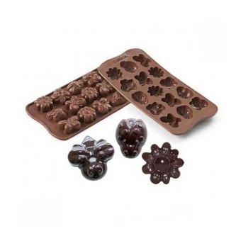 Silikomart SCG24 Silikomart Silicone Chocolate Mold Springlife - 36x26 h 15 mm Silicone Chocolate Molds