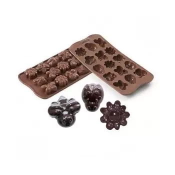 Silikomart SCG24 Silikomart Silicone Chocolate Mold Springlife - 36x26 h 15 mm Silicone Chocolate Molds