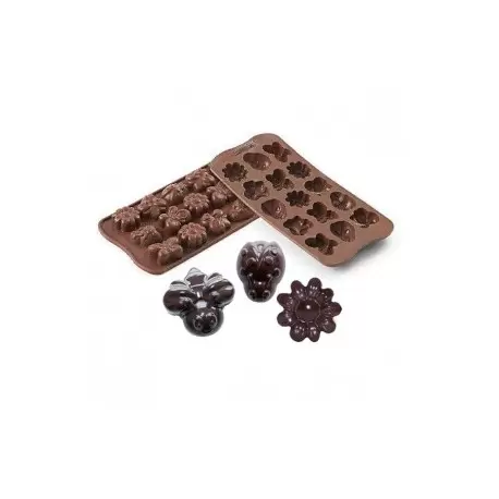 Silikomart SCG24 Silikomart Silicone Chocolate Mold Springlife - 36x26 h 15 mm Silicone Chocolate Molds
