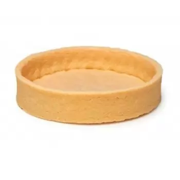 Pastry Chef's Boutique PCB50354 Round Tart Shell Straight Edge Pure Butter - 3.15'' - 108 pces Sweet Pastry shells