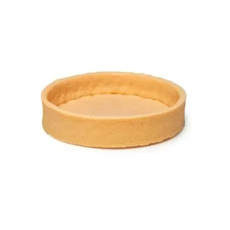 Pastry Chef's Boutique PCB50354 Round Tart Shell Straight Edge Pure Butter - 3.15'' - 108 pces Sweet Pastry shells