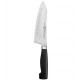 J.A HENCKELS 31098-183 ZWILLING J.A HENCKELS Four Star 7" Hollow Edge Rocking Santoku Knife ZWILLING J.A HENCKELS Four Star K...