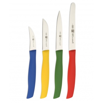 J.A HENCKELS 38194-000 ZWILLING TWIN Grip 4-pc Multi-Colored Paring Knife Set ZWILLING TWIN® Grip Knives