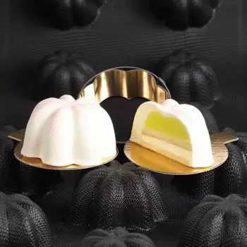 Sasa Demarle Flexipan Origine - Charlottes Ø 3.06” (78 mm) Depth 1.56” (40 mm)- 18” x 26” (400 x 600 mm) -18 indents