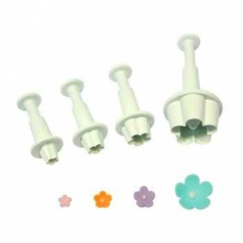 PME 10206 PME Flower Blossom Plungers Cutter 4pce Set Fondant Cutters & Plungers