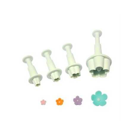 PME 10206 PME Flower Blossom Plungers Cutter 4pce Set Fondant Cutters & Plungers