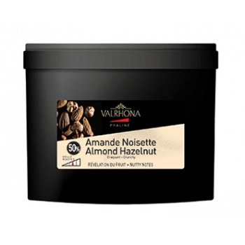 Valrhona 5621 Valrhona 50% Crunchy Almond Hazelnut Praliné - 5 kg bucket Fine Nuts Ingredients