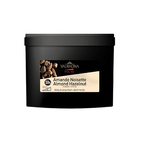 Valrhona 5621 Valrhona 50% Crunchy Almond Hazelnut Praliné - 5 kg bucket Fine Nuts Ingredients