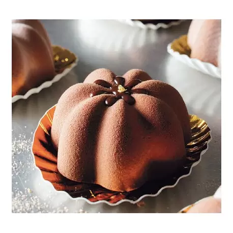 Sasa Demarle Flexipan Origine - Charlottes Ø 3.06” (78 mm) Depth 1.56” (40 mm)- 18” x 26” (400 x 600 mm) -18 indents