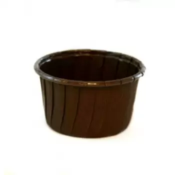 Novacart OP 66/40-50 Frestanding Paper Baking Cup Brown - 2.6''x 1 7/16'' - 50pcs Freestanding Baking Cups