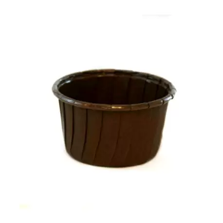 Novacart OP 66/40-50 Frestanding Paper Baking Cup Brown - 2.6''x 1 7/16'' - 50pcs Freestanding Baking Cups