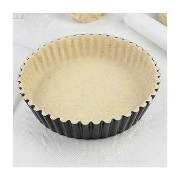 Paderno 47719-24 Deep Fluted Non-Stick Round Tart Pan Removable Bottom - 9 1/2" X 2" Tart & Quiches Pans