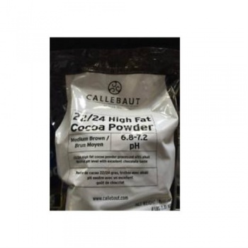 Callebaut 120326 Barry Callebaut 22/24 High Fat Cocoa Powder Meidium Brown - 4Lbs Fine Chocolate Ingredients