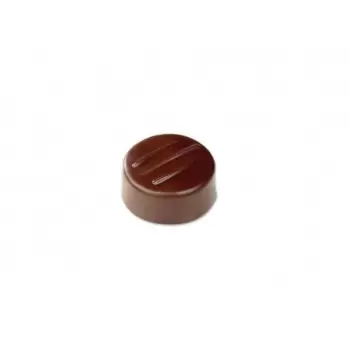 Pavoni PC101 Pavoni Polycarbonate Chocolate Molds - Artisanal Round Fork 21 pralines. 10 gr ca. Mould 275x135 mm. ø 28 mm h 1...