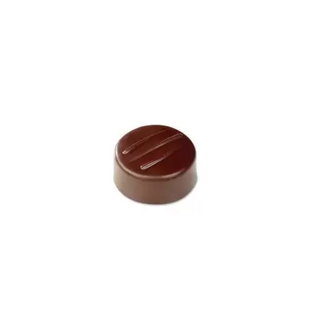 Pavoni PC101 Pavoni Polycarbonate Chocolate Molds - Artisanal Round Fork 21 pralines. 10 gr ca. Mould 275x135 mm. ø 28 mm h 1...