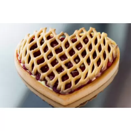 De Buyer 3099.50 De Buyer L'Ecole Valrhona Stainless Steel Perforated Tart Ring - Heart 3099.50 Other Shaped Rings