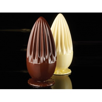 Pavoni KT130 Pavoni Thermoformed Designer Easter Egg Chocolate Mold - mm Ø 120 x 250 H - 2 pieces Thermoformed Chocolate Molds