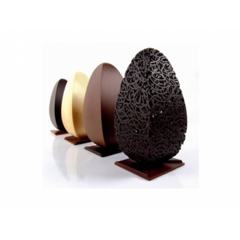 Pavoni KT70 Pavoni Thermoformed Egg Chocolate Mold - mm 90 x 90 x 200 H - 2 Pieces Thermoformed Chocolate Molds