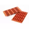 Silikomart 36.125.00.0065 Silikomart Siliconflex SF125 CHOCO GIANDUIA - 24 Cavity - 50X18 H23 mm - 175mm x 300mm Non-Stick Si...