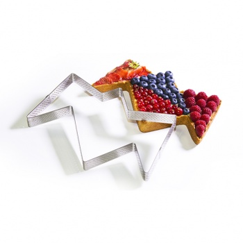 De Buyer 3099.94 De Buyer Stainless Steel Perforated Tart Ring - Christophe Renou - 4 parts Other Shaped Rings