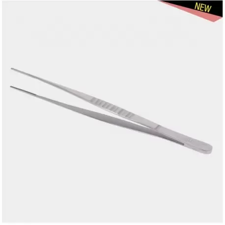 De Buyer 4238.30 De Buyer Stainless Steel Long Straight Tweezers for Plate Decorating - 30cm Chef's Plating Tools